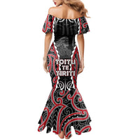 Aotearoa Waitangi Day Family Matching Mermaid Dress and Hawaiian Shirt Maori Warrior Tribal Tattoo LT05 - Polynesian Pride