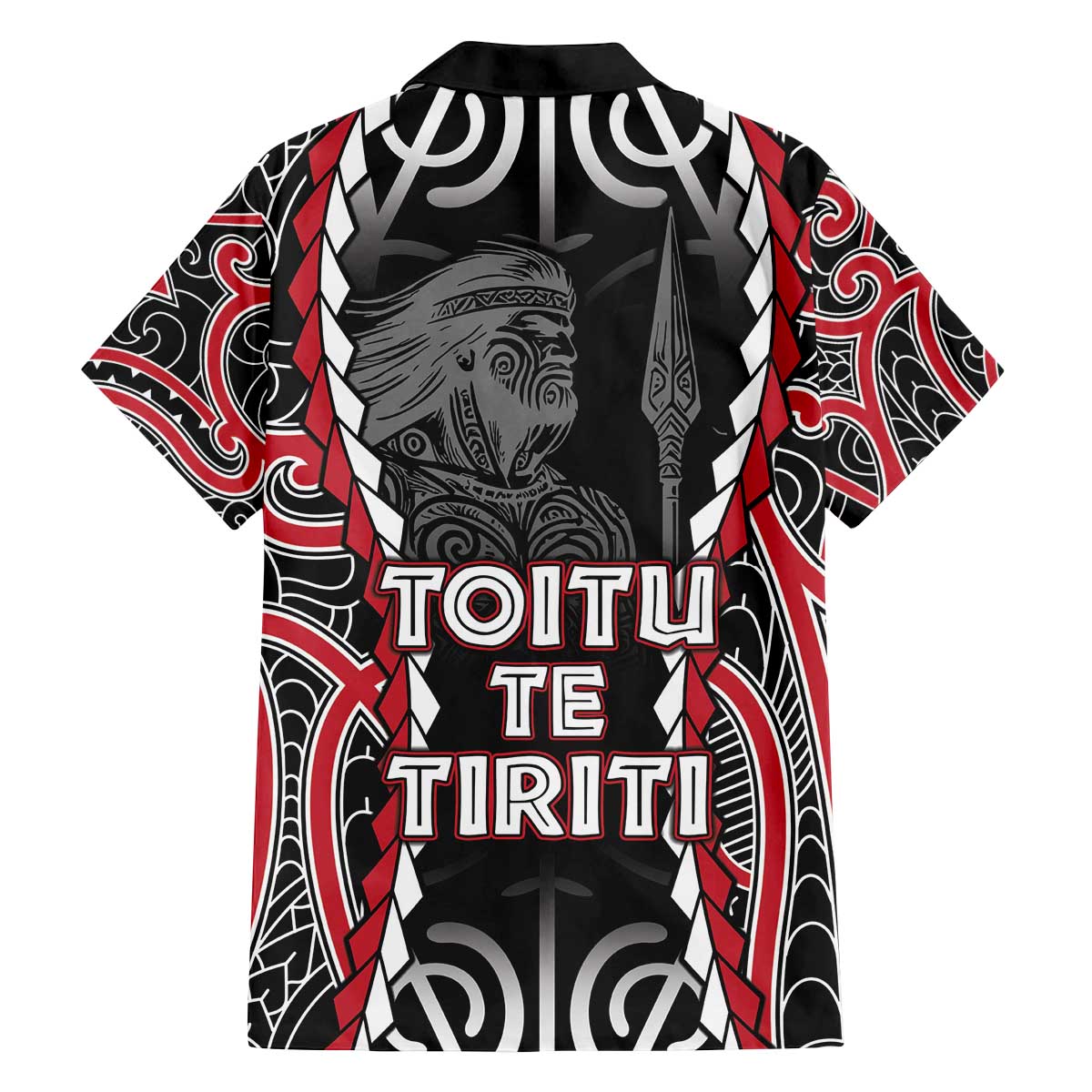 Aotearoa Waitangi Day Family Matching Off The Shoulder Long Sleeve Dress and Hawaiian Shirt Maori Warrior Tribal Tattoo LT05 - Polynesian Pride