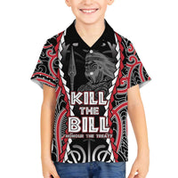 Aotearoa Waitangi Day Family Matching Off The Shoulder Long Sleeve Dress and Hawaiian Shirt Maori Warrior Tribal Tattoo LT05 - Polynesian Pride