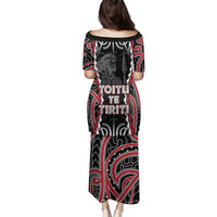 Aotearoa Waitangi Day Family Matching Puletasi and Hawaiian Shirt Maori Warrior Tribal Tattoo LT05 - Polynesian Pride