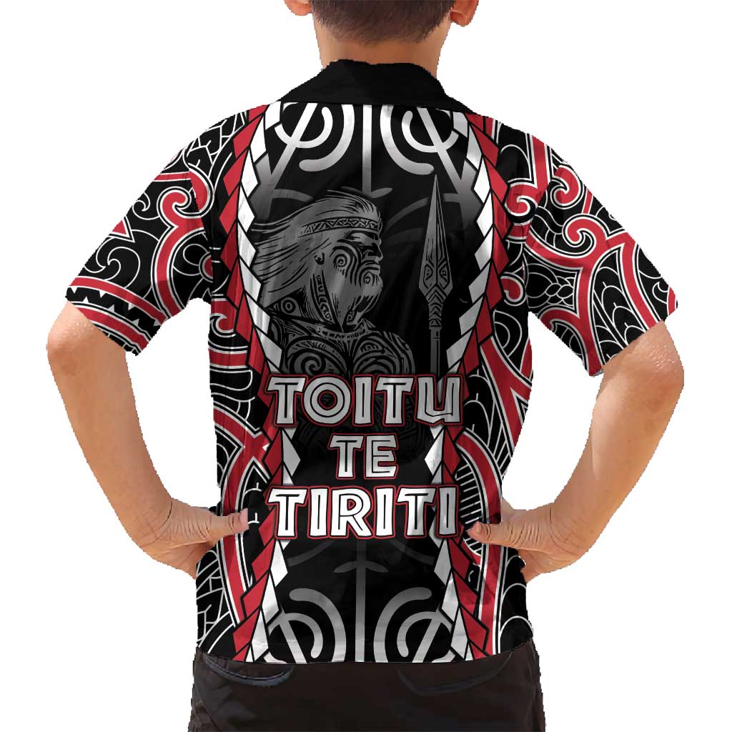 Aotearoa Waitangi Day Family Matching Summer Maxi Dress and Hawaiian Shirt Maori Warrior Tribal Tattoo LT05 - Polynesian Pride