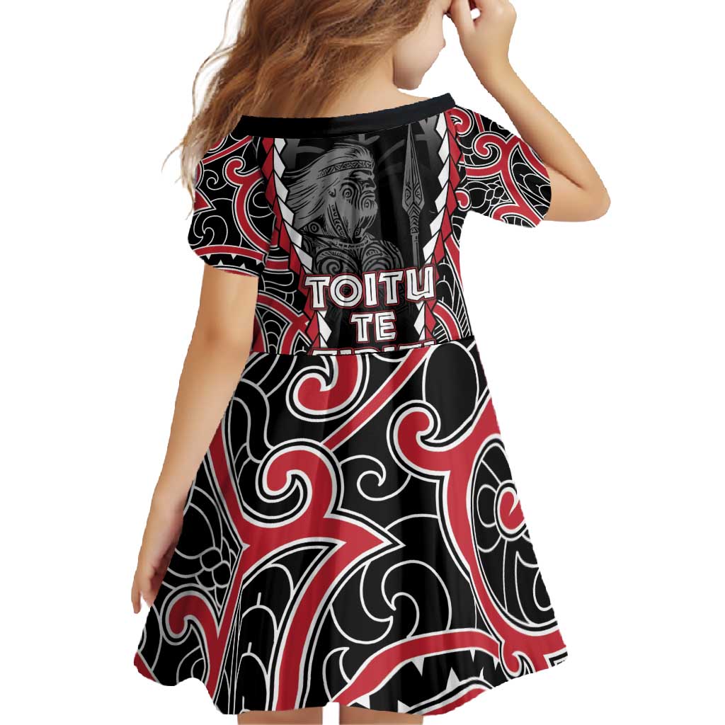 Aotearoa Waitangi Day Family Matching Summer Maxi Dress and Hawaiian Shirt Maori Warrior Tribal Tattoo LT05 - Polynesian Pride