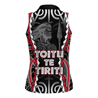 Aotearoa Waitangi Day Women Sleeveless Polo Shirt Maori Warrior Tribal Tattoo LT05 - Polynesian Pride