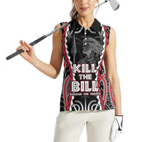 Aotearoa Waitangi Day Women Sleeveless Polo Shirt Maori Warrior Tribal Tattoo LT05 - Polynesian Pride