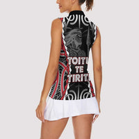 Aotearoa Waitangi Day Women Sleeveless Polo Shirt Maori Warrior Tribal Tattoo LT05 - Polynesian Pride