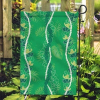 Hawaii Maile Lei Garden Flag With Green Monstera Pattern LT05 Garden Flag Green - Polynesian Pride
