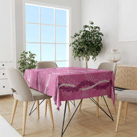 Hawaii Maile Lei Tablecloth With Pink Monstera Pattern LT05 - Polynesian Pride