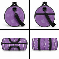 Hawaii Maile Lei Duffle Bag With Violet Monstera Pattern LT05 - Polynesian Pride