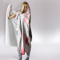 New Zealand Women's Day Hooded Blanket Maori Wahine Polynesian Pattern