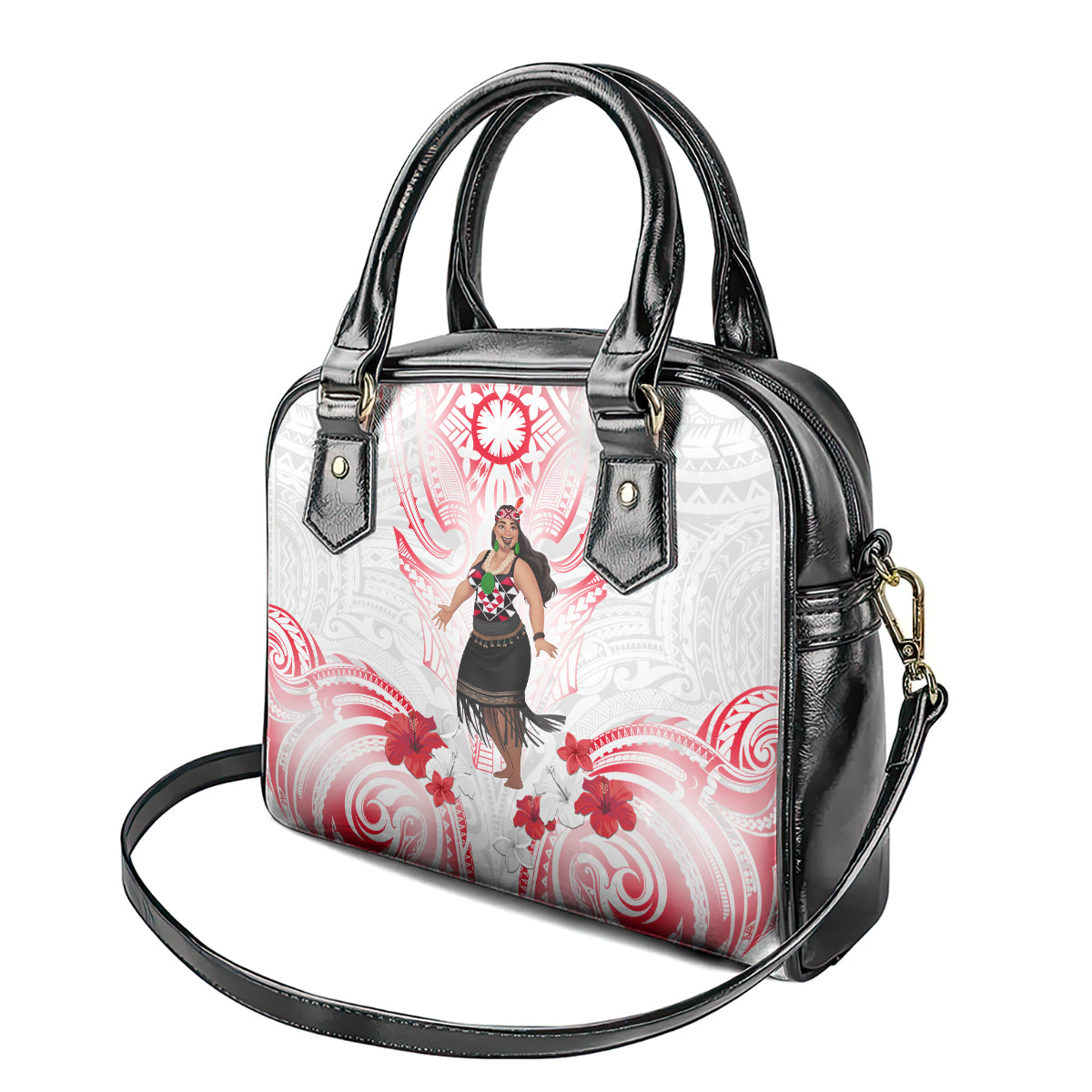 New Zealand Women's Day Shoulder Handbag Maori Wahine Polynesian Pattern