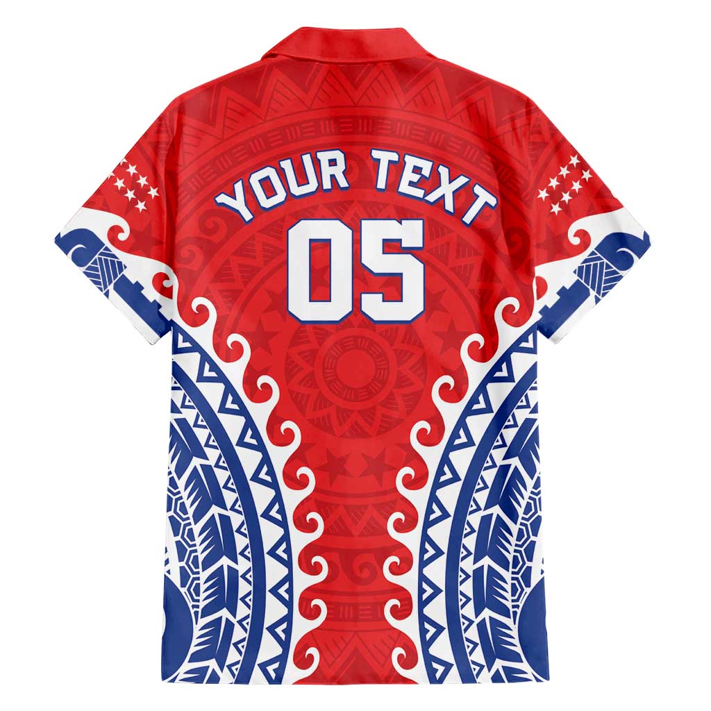 Custom Tuamotu Archipelago Family Matching Off The Shoulder Long Sleeve Dress and Hawaiian Shirt Polynesian Tribal Tattoo LT05 - Polynesian Pride