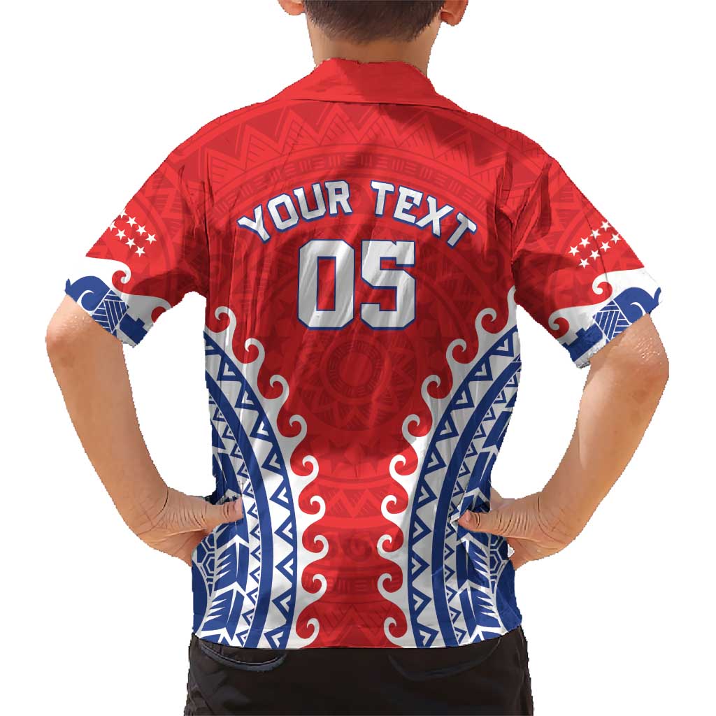 Custom Tuamotu Archipelago Family Matching Off Shoulder Short Dress and Hawaiian Shirt Polynesian Tribal Tattoo LT05 - Polynesian Pride