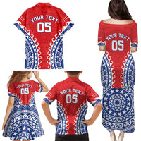 Custom Tuamotu Archipelago Family Matching Puletasi and Hawaiian Shirt Polynesian Tribal Tattoo LT05 - Polynesian Pride