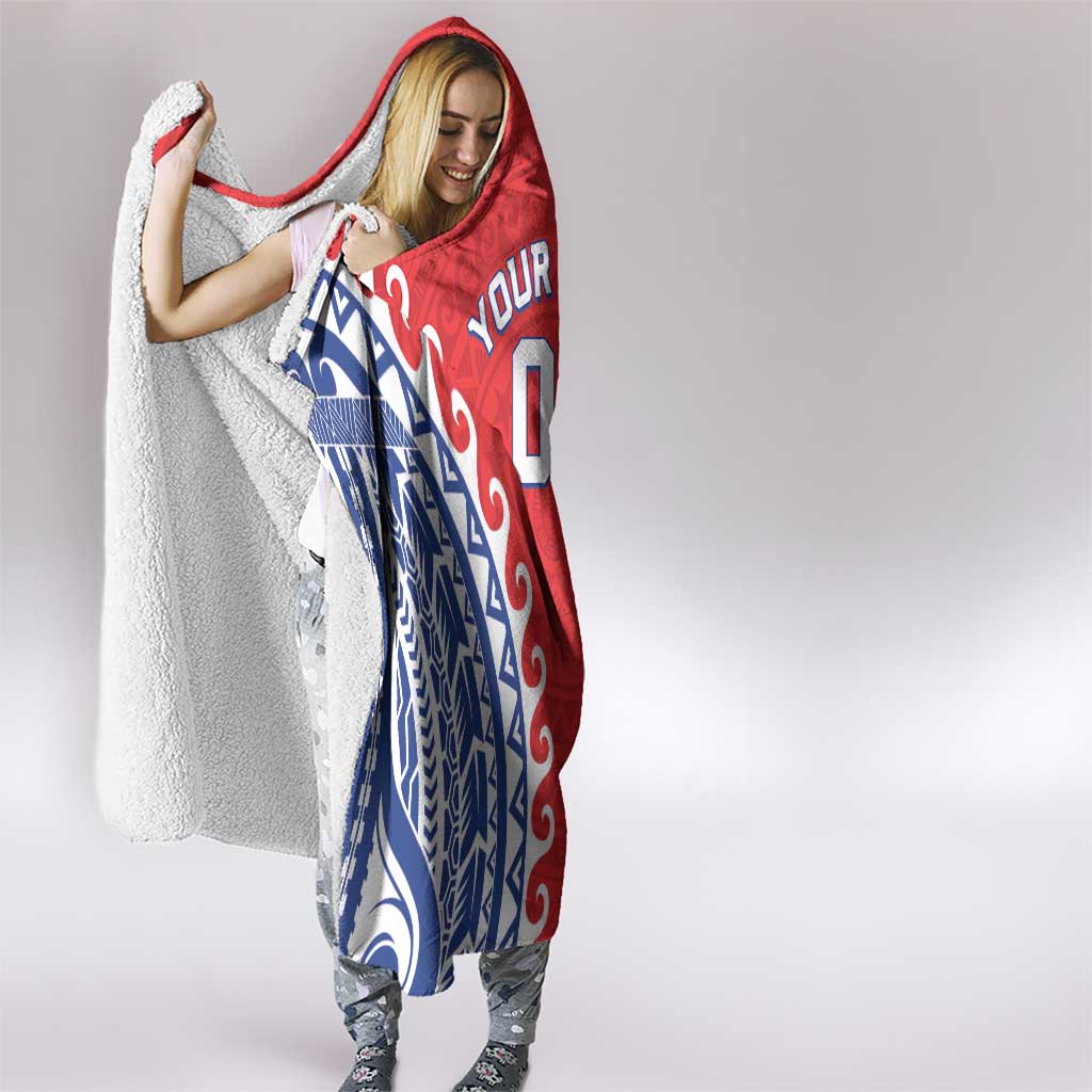 Custom Tuamotu Archipelago Hooded Blanket Polynesian Tribal Tattoo