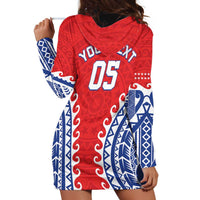 Custom Tuamotu Archipelago Hoodie Dress Polynesian Tribal Tattoo LT05 - Polynesian Pride