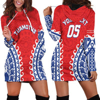 Custom Tuamotu Archipelago Hoodie Dress Polynesian Tribal Tattoo LT05 - Polynesian Pride