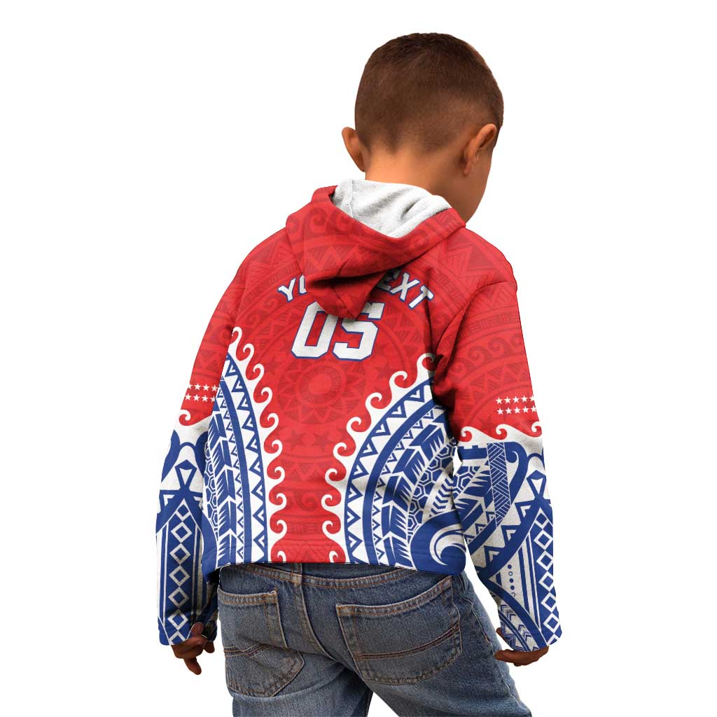 Custom Tuamotu Archipelago Kid Hoodie Polynesian Tribal Tattoo