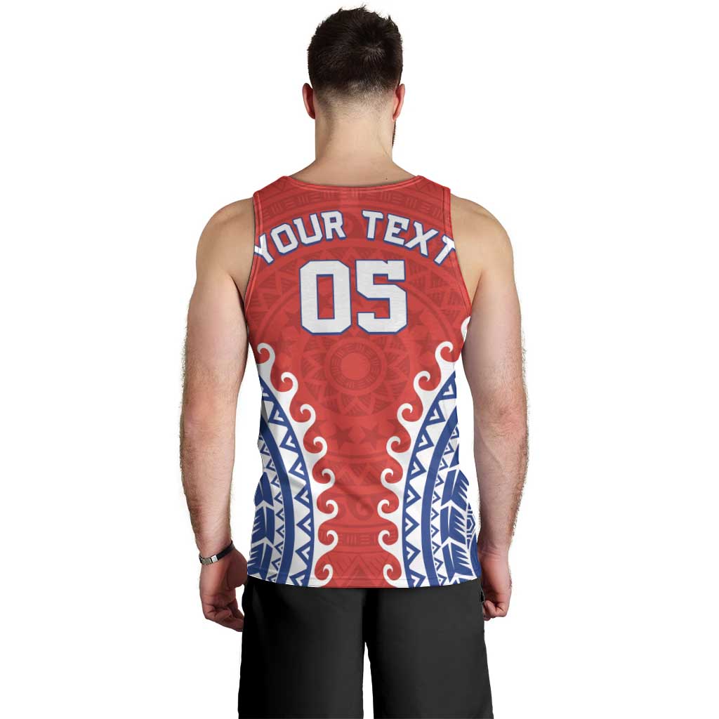 Custom Tuamotu Archipelago Men Tank Top Polynesian Tribal Tattoo