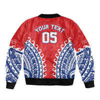 Custom Tuamotu Archipelago Sleeve Zip Bomber Jacket Polynesian Tribal Tattoo LT05 - Polynesian Pride