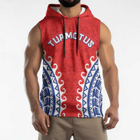 Custom Tuamotu Archipelago Sleeveless Hoodie Polynesian Tribal Tattoo