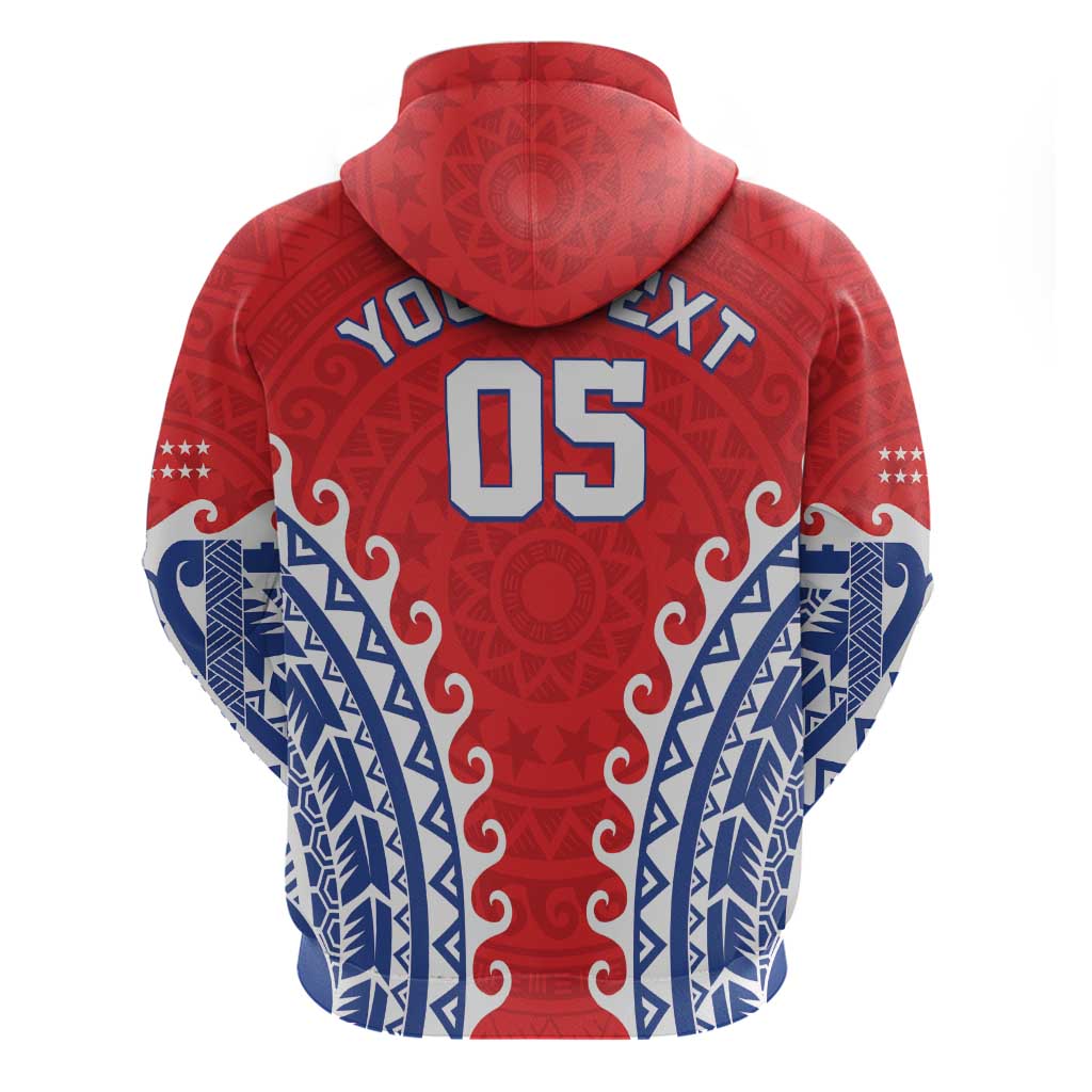 Custom Tuamotu Archipelago Zip Hoodie Polynesian Tribal Tattoo LT05 - Polynesian Pride