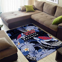 Tuamotu Islands Area Rug Polynesian Pattern With Turtle