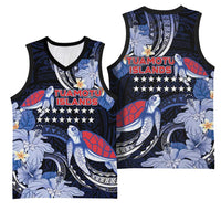 Tuamotu Islands Basketball Jersey Polynesian Pattern With Turtle