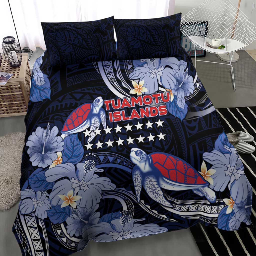 Tuamotu Islands Bedding Set Polynesian Pattern With Turtle