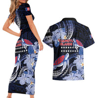 Tuamotu Islands Couples Matching Short Sleeve Bodycon Dress and Hawaiian Shirt Polynesian Pattern With Turtle LT05 - Polynesian Pride