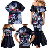 Tuamotu Islands Family Matching Mermaid Dress and Hawaiian Shirt Polynesian Pattern With Turtle LT05 - Polynesian Pride
