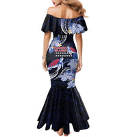 Tuamotu Islands Family Matching Mermaid Dress and Hawaiian Shirt Polynesian Pattern With Turtle LT05 - Polynesian Pride