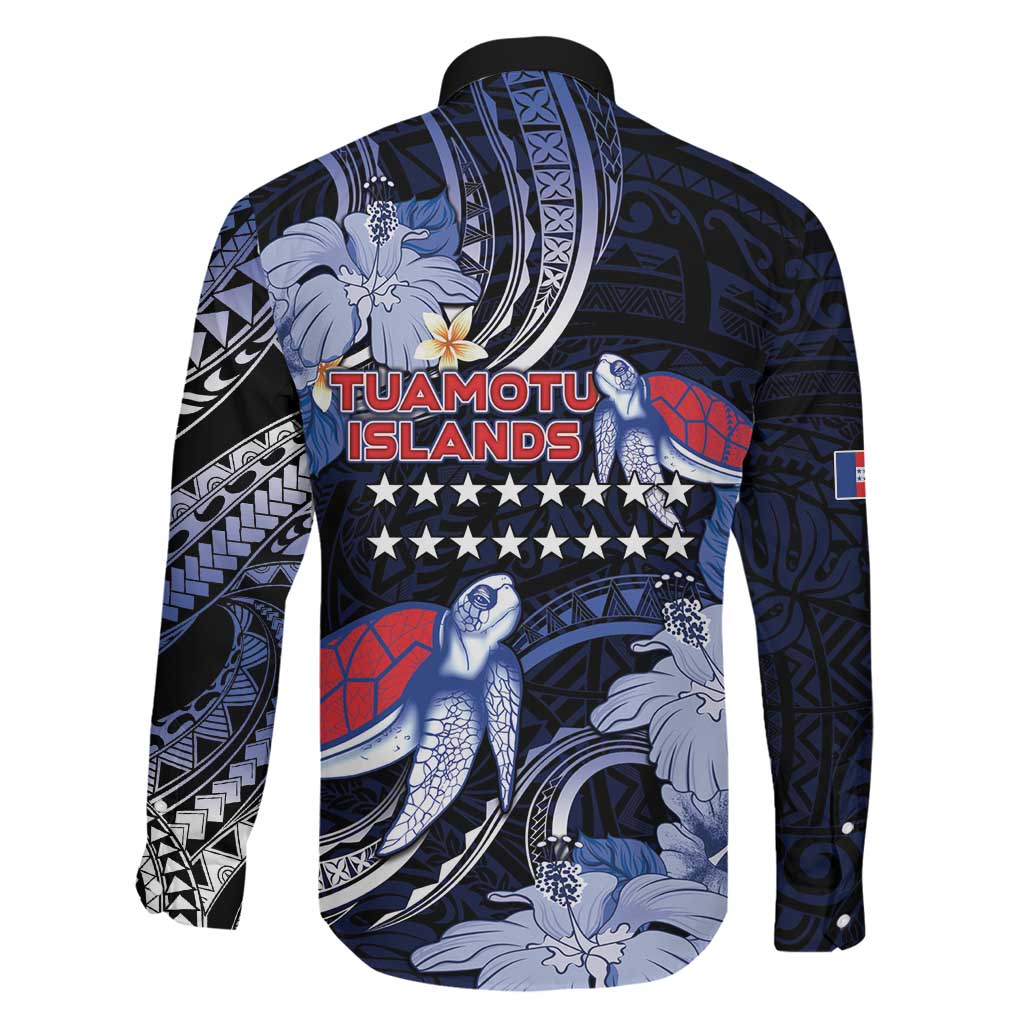 Tuamotu Islands Family Matching Off The Shoulder Long Sleeve Dress and Hawaiian Shirt Polynesian Pattern With Turtle LT05 - Polynesian Pride