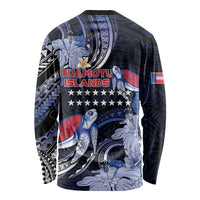 Tuamotu Islands Long Sleeve Shirt Polynesian Pattern With Turtle