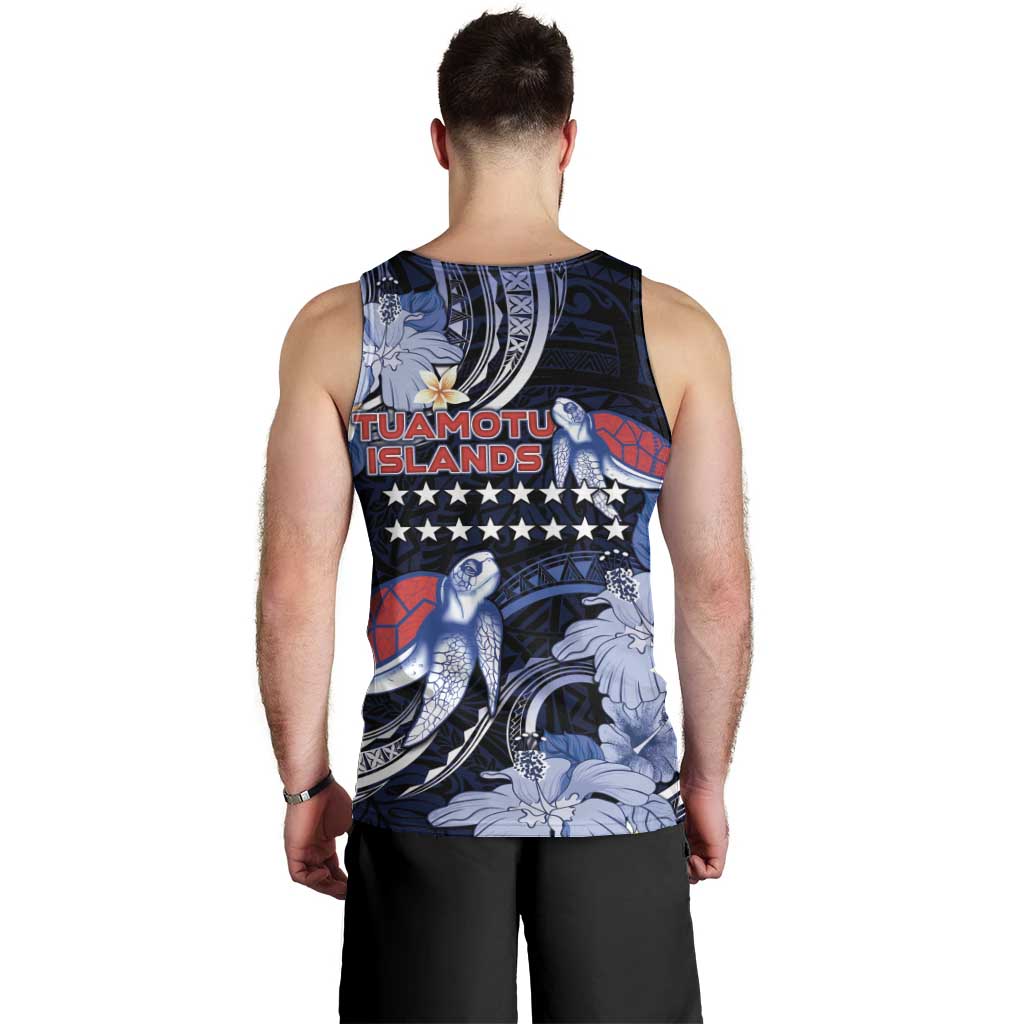 Tuamotu Islands Men Tank Top Polynesian Pattern With Turtle