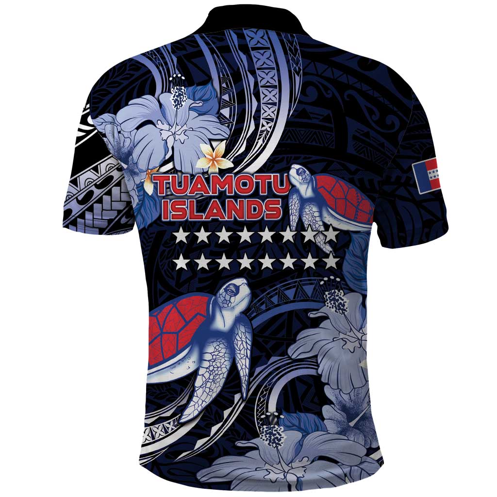 Tuamotu Islands Polo Shirt Polynesian Pattern With Turtle