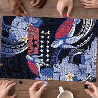 Tuamotu Islands Puzzle Polynesian Pattern With Turtle