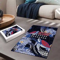 Tuamotu Islands Puzzle Polynesian Pattern With Turtle