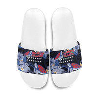 Tuamotu Islands Slide Sandals Polynesian Pattern With Turtle