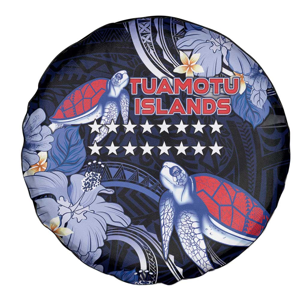Tuamotu Islands Spare Tire Cover Polynesian Pattern With Turtle