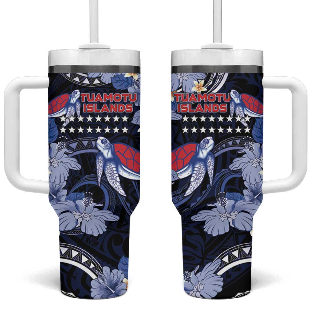 Tuamotu Islands Tumbler With Handle Polynesian Pattern With Turtle