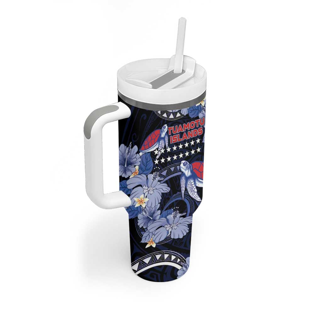 Tuamotu Islands Tumbler With Handle Polynesian Pattern With Turtle
