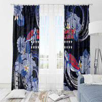 Tuamotu Islands Window Curtain Polynesian Pattern With Turtle