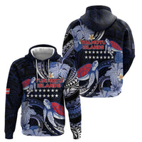 Tuamotu Islands Zip Hoodie Polynesian Pattern With Turtle