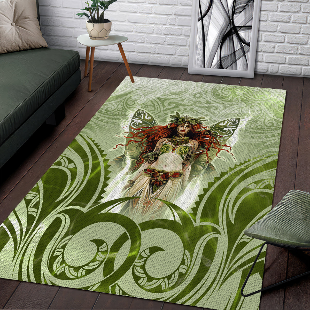New Zealand Maori Fairy Patupaiarehe Area Rug Polynesian Style LT05 Red - Polynesian Pride