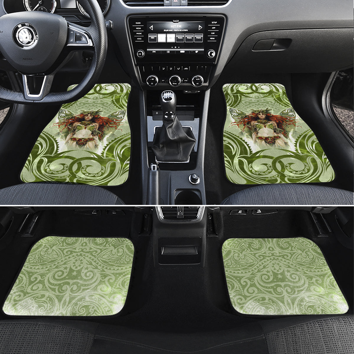 New Zealand Maori Fairy Patupaiarehe Car Mats Polynesian Style LT05 Set 4pcs Red - Polynesian Pride