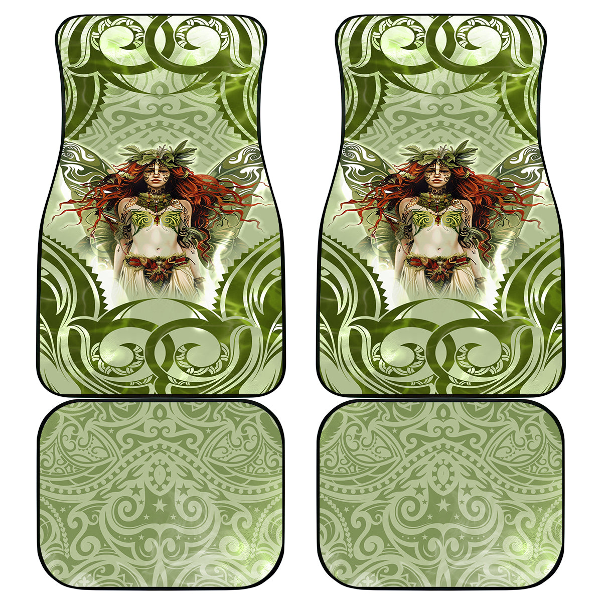 New Zealand Maori Fairy Patupaiarehe Car Mats Polynesian Style LT05 - Polynesian Pride