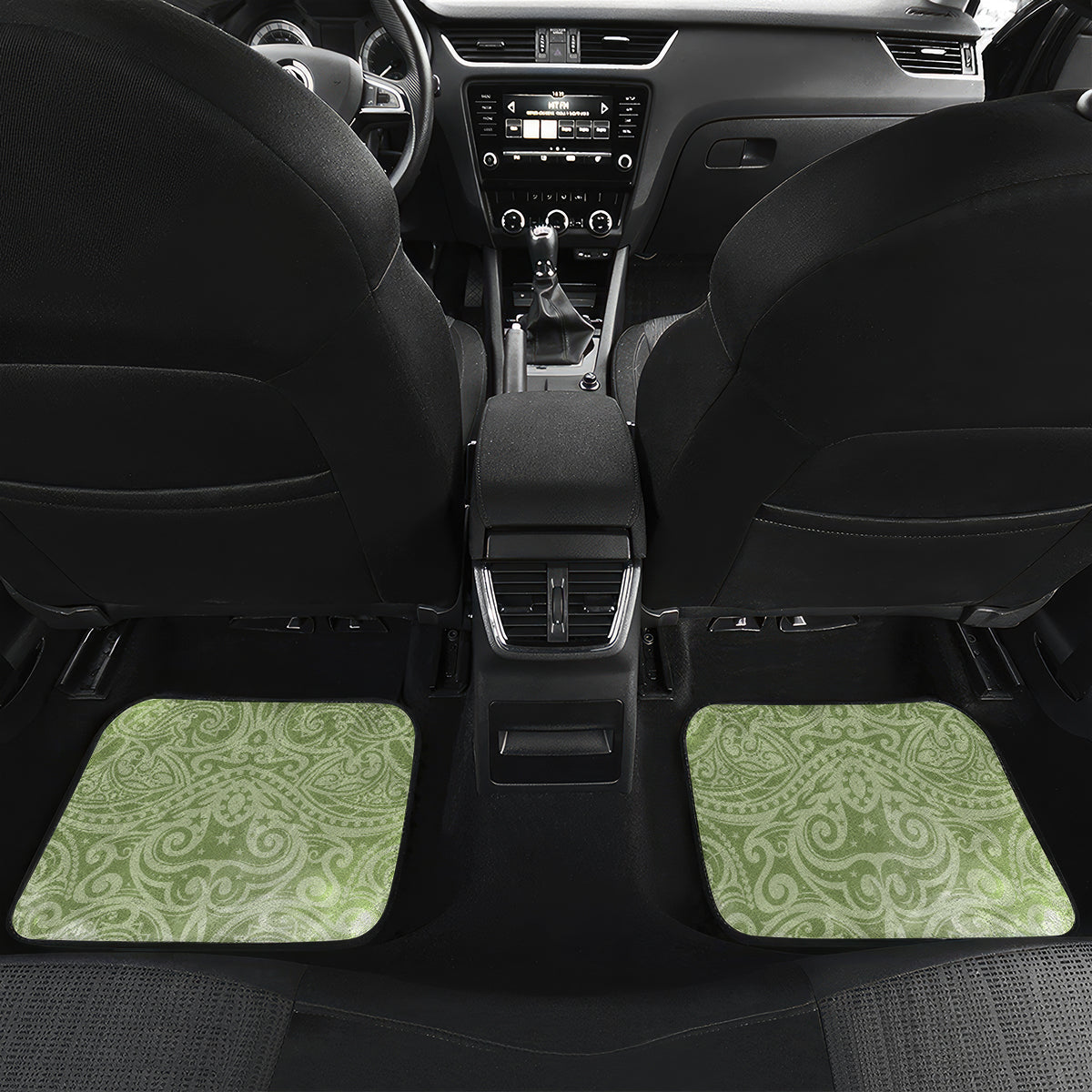New Zealand Maori Fairy Patupaiarehe Car Mats Polynesian Style LT05 Set 2pcs - Back Red - Polynesian Pride