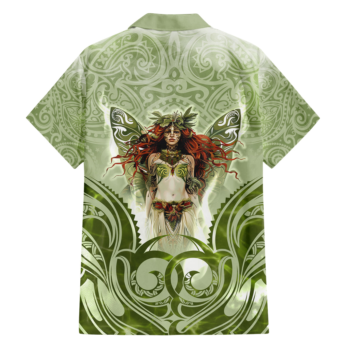 New Zealand Maori Fairy Patupaiarehe Family Matching Off Shoulder Long Sleeve Dress and Hawaiian Shirt Polynesian Style LT05 - Polynesian Pride
