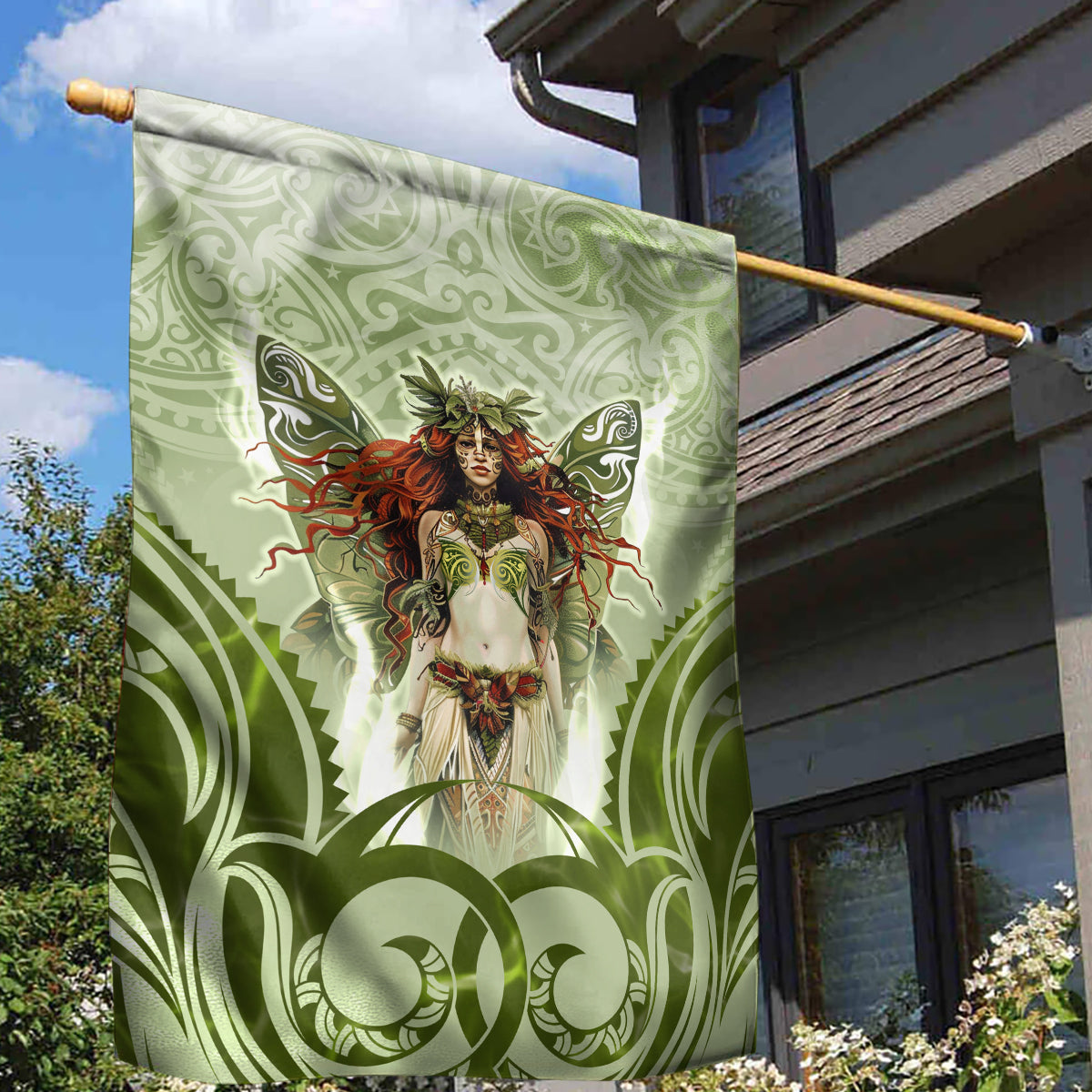 New Zealand Maori Fairy Patupaiarehe Garden Flag Polynesian Style LT05 - Polynesian Pride