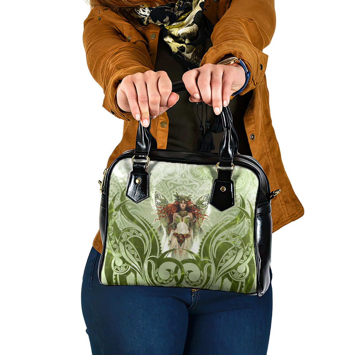 New Zealand Maori Fairy Patupaiarehe Shoulder Handbag Polynesian Style LT05 One Size Red - Polynesian Pride